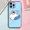 Черный матовый чехол для телефона с рисунком акулы для IPhone 17,16,15,14,13,12,13,12 Pro Max Plus XS, силиконовый, мягкая задняя крышка
