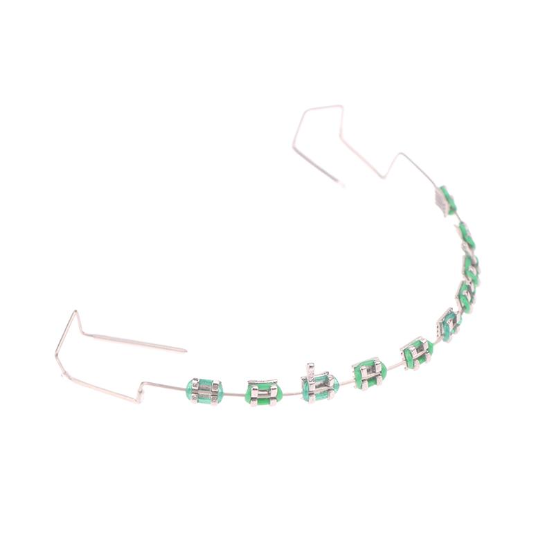 1 пара временных украшений для зубов с металлической проволокой, разноцветные металлические скобки, ортодонтические лигатуры, стоматологический материал