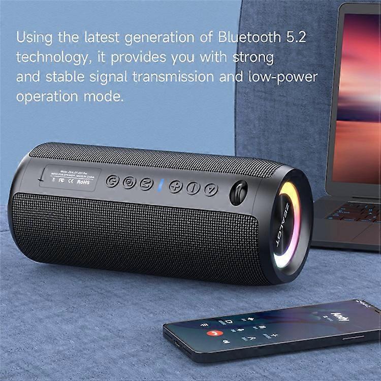 Bluetooth-динамик ZEALOT S51Pro 40 Вт, водонепроницаемый IPX5, 3D стереобас, портативный динамик с ремешком