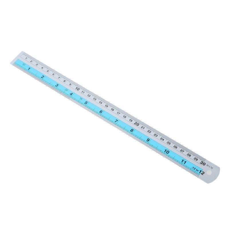 6in & 12in Straight Edges Ruler with Imperials and Metric Measurements Stainless Steel Ruler Set for Project Crafting