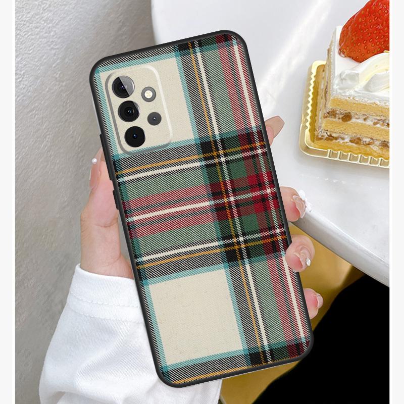 Клан Стюарт Клетчатый узор Чехол Для Samsung Galaxy A52 A32 A12 A14 A34 A54 A51 A71 A53 A33 A13 A15 A25 A35 A55 Чехол