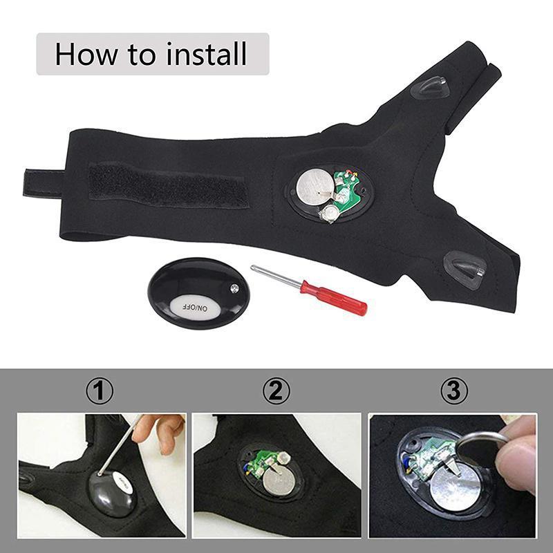 2 шт., светодиодный фонарик, перчатки, подарки для мужчин, фонари громкой связи для рыбалки, кемпинга, пешего туризма, ремонта