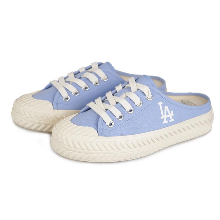 New MLB Playball Mule Anti Slip Wear Resistant Low Top Canvas Shoes Unisex Blue 32SHS1111-07S