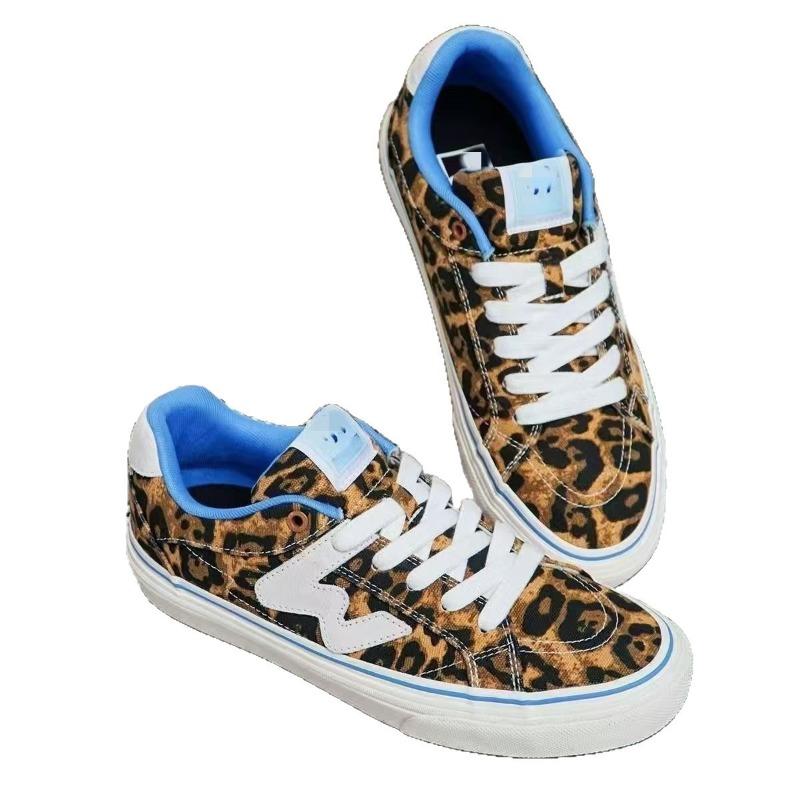 Классические универсальные леопардовые низкие белые кеды, модные для девочек, осенняя новая мода, повседневные спортивные кеды для скейтборда