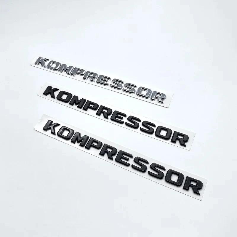 FOR Mercedes Benz Kompressor Emblem Rear Trunk Badge Lettering Chrome Black Logo Stickers CLK SLK SL CLS ML A B C S R Class EC3