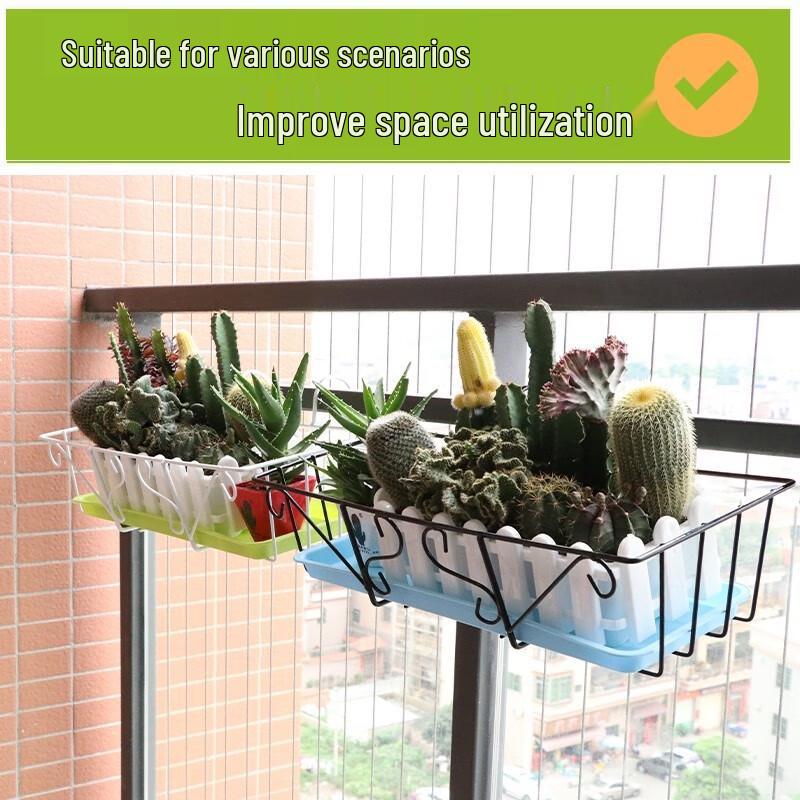 KEYSHEEL Balcony Hanging Planter Rack