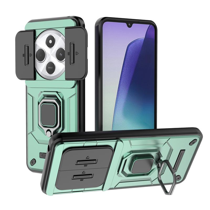 Для Xiaomi Poco C75 Чехол Крышка Poco C75 Capas Бампер для телефона Задняя Противоударная Сдвижная Защитное кольцо для объектива Держатель Fundas Poco C75 C 75