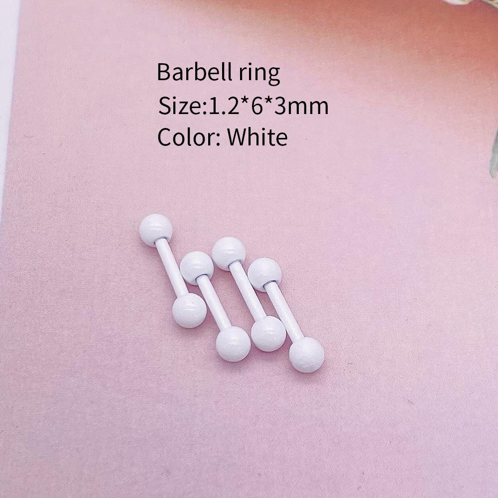 4Pcs Stainless Steel Barbell Earrings Body Piercing Jewelry