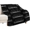 1967 vintage Lincoln Continental outline graphic white Throw Blanket Warm Flannel Blanket for Couch Chair Bedroom