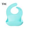 Silicone Baby Bibs Bib, Waterproof Soft Adjustable Feeding Durable Mess Free Large Pocket Food Catch Bib for Babies And Toddlers Easy Wipe Clean
