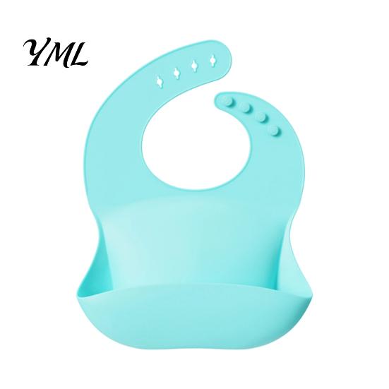 Silicone Baby Bibs Bib, Waterproof Soft Adjustable Feeding Durable Mess Free Large Pocket Food Catch Bib for Babies And Toddlers Easy Wipe Clean