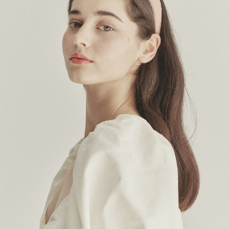 Elizabeth Moments Лососево-персиковый ободок-балерина