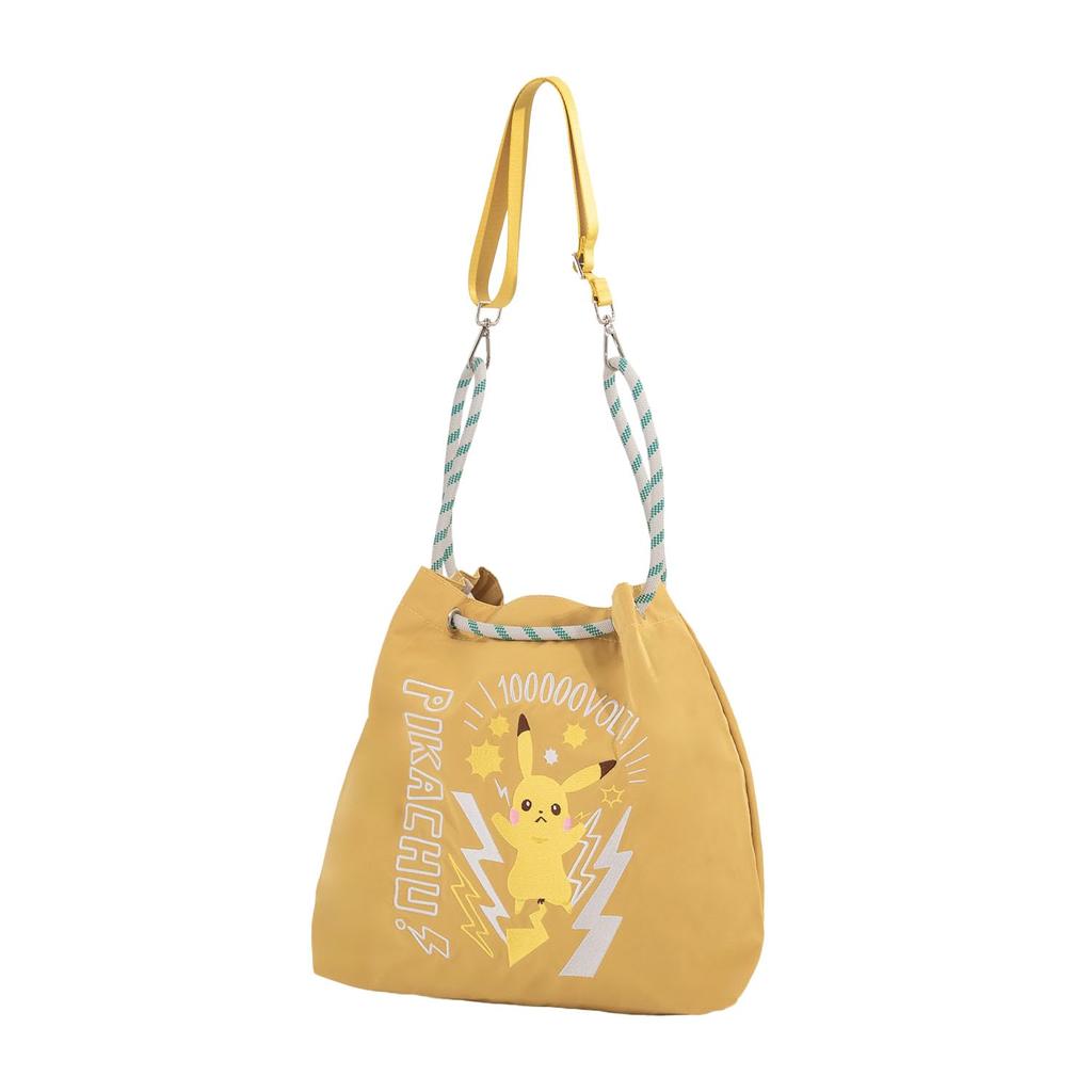 Pokémon Tote Bag, 2-Way Tote Bag for Kids, CPKD5801, Yellow