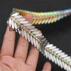 1 Yard Crystal Rhinestone Trim Fashion Shaped DIY Repair Iron-On Rhinestone Ribbon Crystals Dress Shoes Bags Accessories