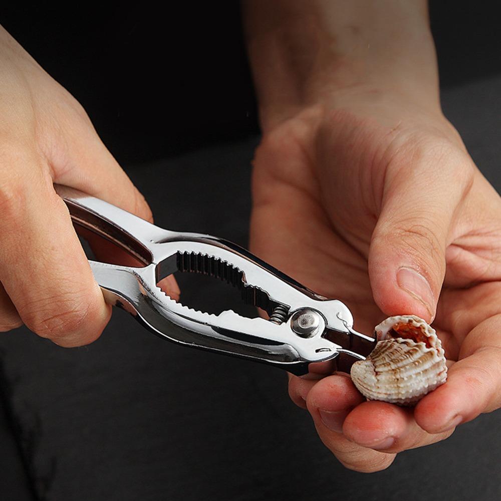 Multi Functional Clam Opener Silver Blood Clam Opener Seafood Cracker Tool Lobster Cracking