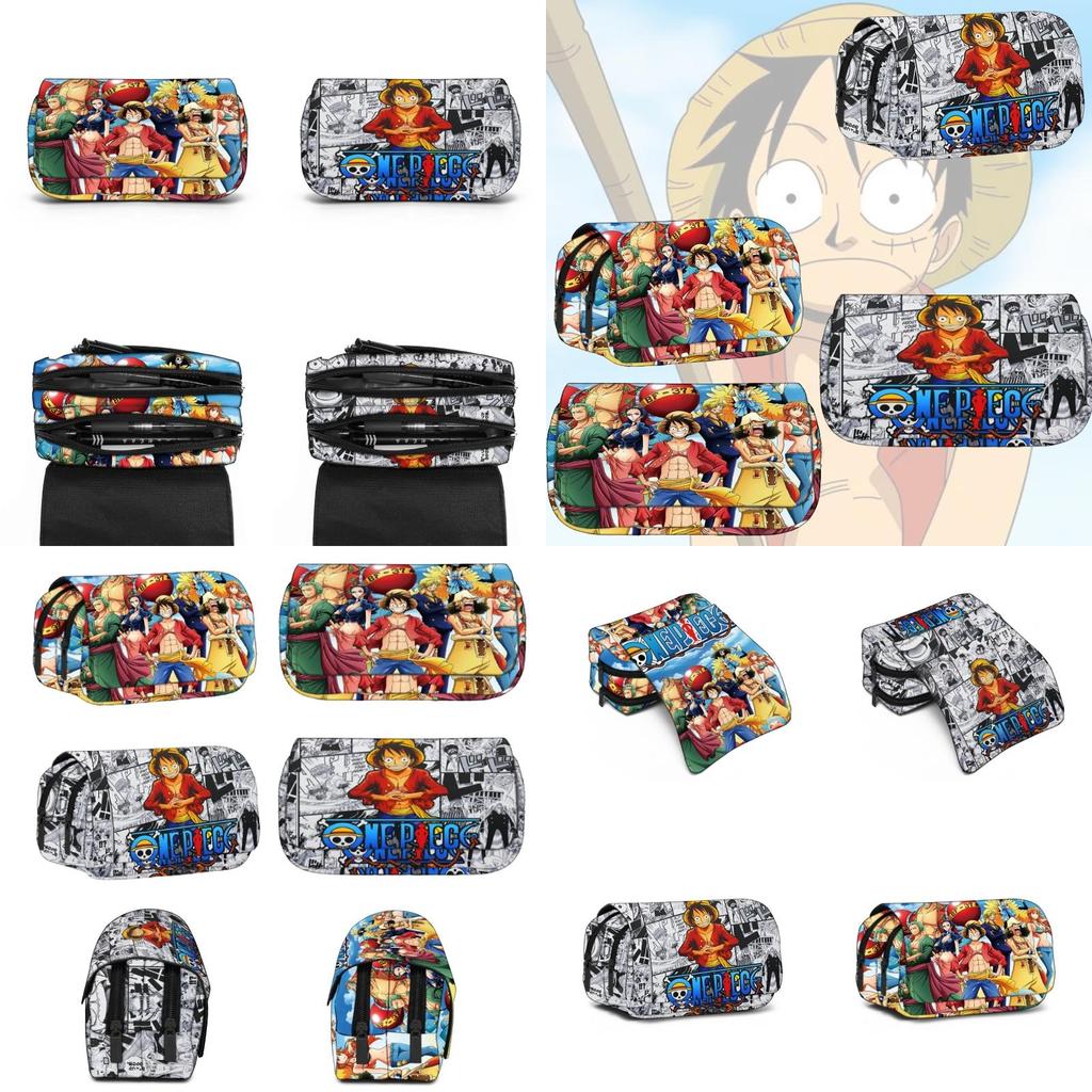Новое поступление! Мультяшный пенал One Piece для студентов, прочный полиэстер