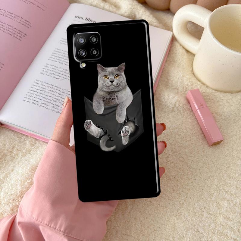 Кот Британская короткошерстная Для Samsung Galaxy A56 A54 A34 A14 A06 A16 A26 A36 A12 A32 A52 A13 A33 A53 A15 A35 A55 Чехол