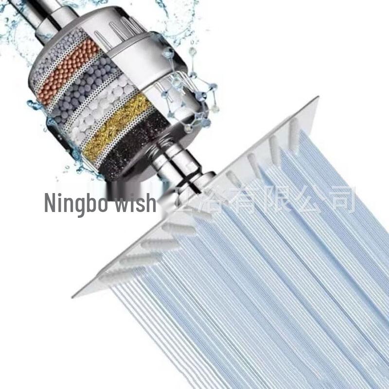 TLXT Rainfall Shower Head & 15-Stage Filter Set
