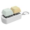 Keyboard Fidget Toy Fidget Clicker 2 Keys Stress Relief Button Key Switch Keychain Shaft Tester Relief Stress Gifts for Adults