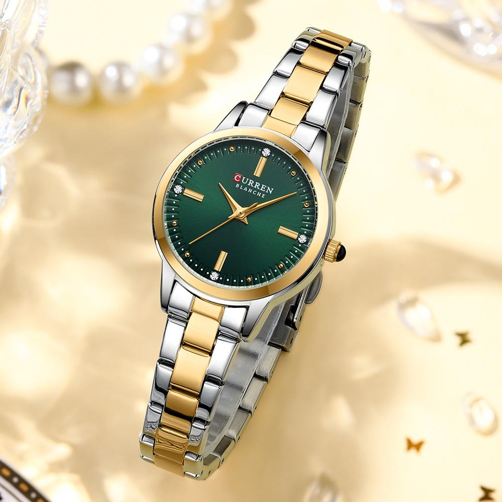 CURREN Women's Stainless Steel Strap Watch Perfect Blend of Minimalism and Fashion for Elegant Daily Wear with Box