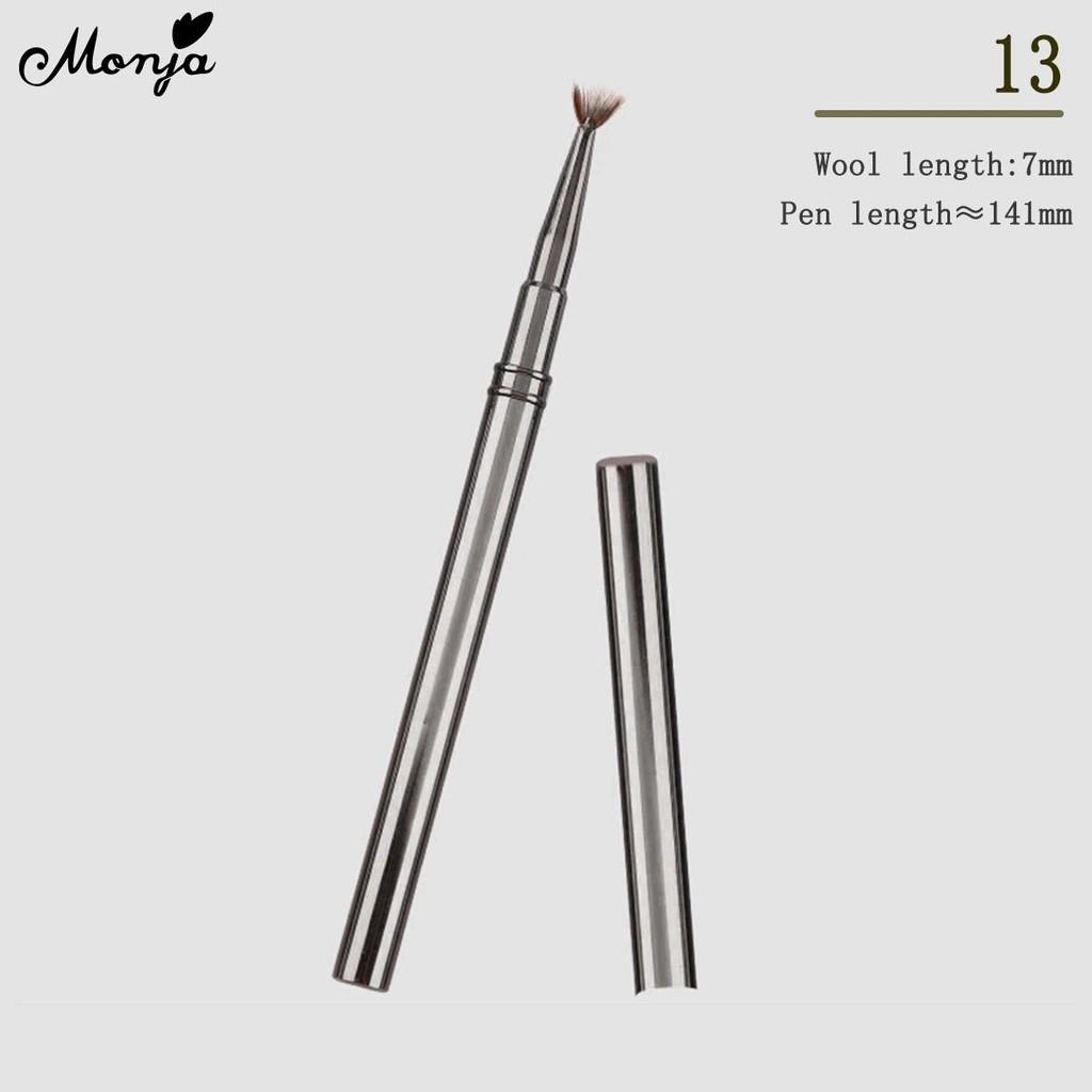 monja Кисть для дизайна ногтей, французский лайнер, акриловый УФ-гель, наращивание, 8 стилей, головка кисти, градиентная цветущая ручка для рисования цветов, инструменты для маникюра своими руками