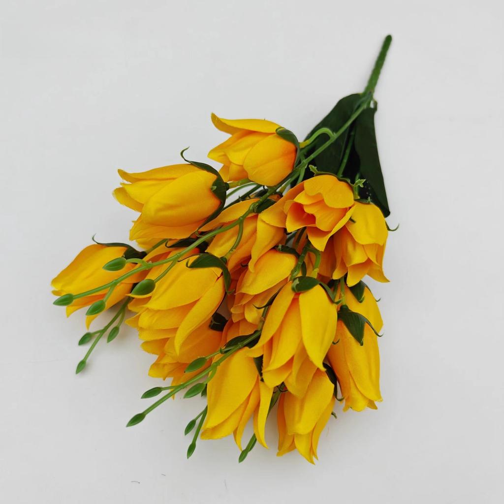 5 Веток 20 Головок Искусственные Тюльпаны из ПУ Не Выцветающие Искусственные Пластиковые Поддельные Растения тюльпанов Сделай сам Дом Сад Свадебное Украшение На Открытом ВоздухеT