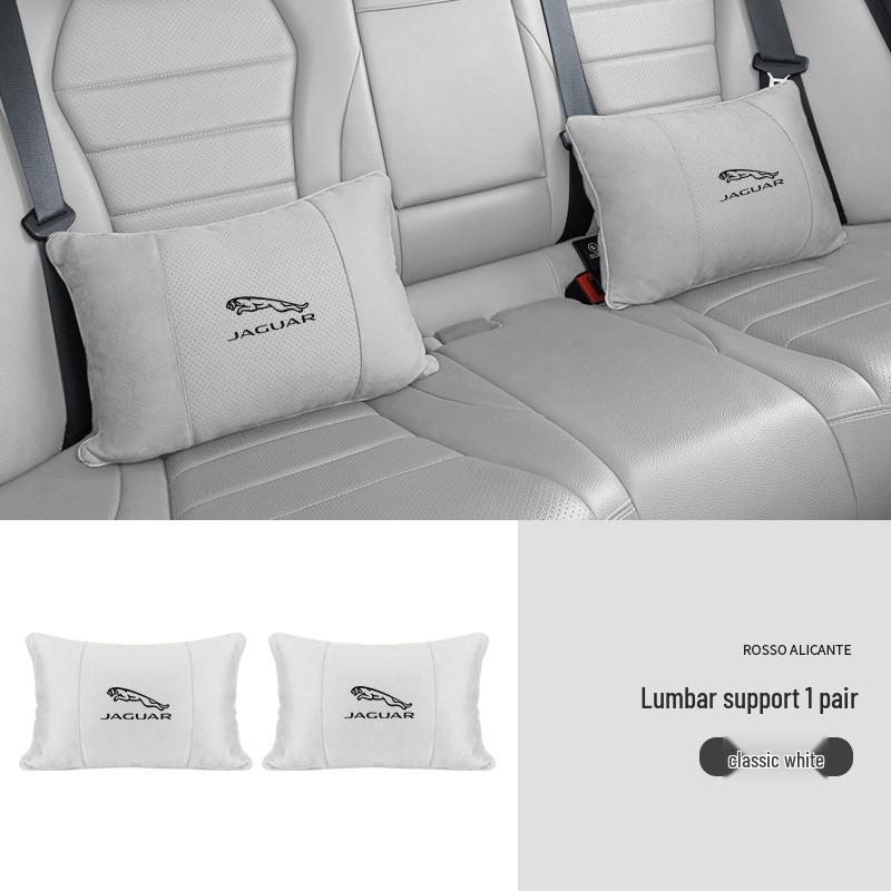 Дышащие подголовники с поддержкой шеи из замши для автомобильных сидений Jaguar XEL/XFL/F-PACE