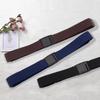 Comfortable Women's Jeans Belt Flat Buckle Casual Belt Trendy Elastic Waistband  For Ladies Women