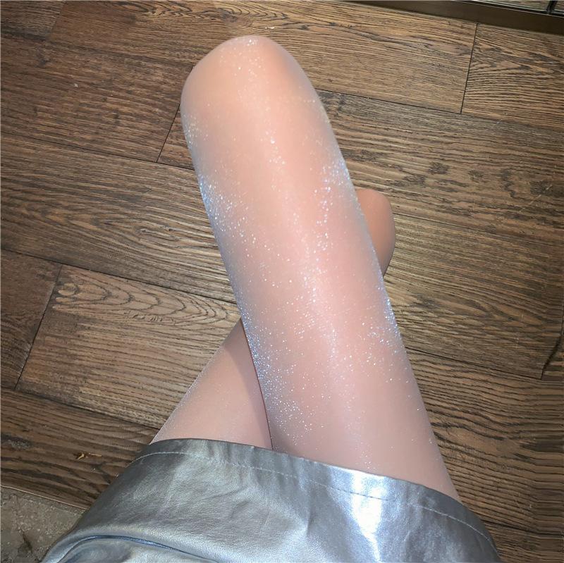 Gypsy Shining Pearlescent Socks Bright Stockings Thin Flash Anti-Hook Bottoming Socks Pearlescent Socks Bright Female Japan And South Korea Invisible