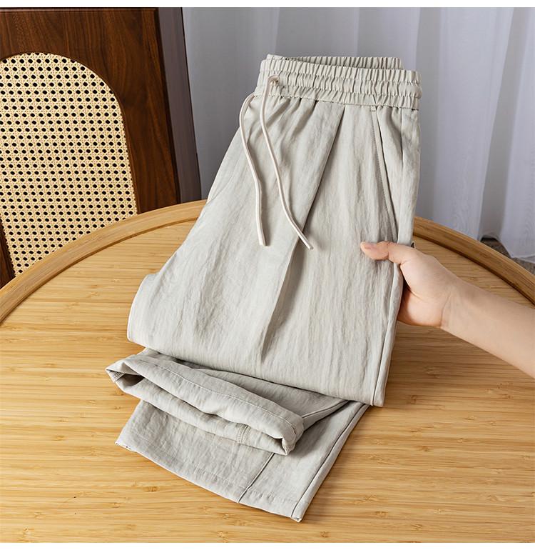 [Men's and Women's Same Style Imitation Hemp Cool Pants] Trendy Casual Pants for Men, Comfortable and Versatile