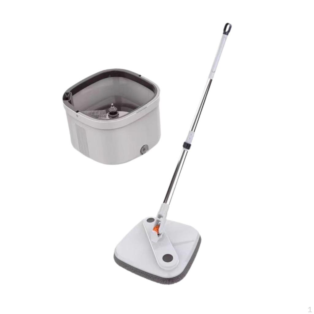 Rotating Mop Bucket Set Clean Hardfloor Scrubber Degree Head for Bathroom