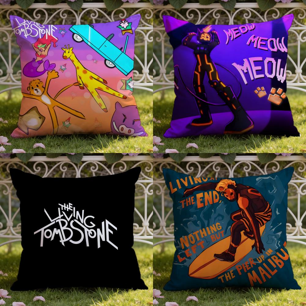The Living band T-Tombstone Cushion Cover Home & Car Dual-Scene Pillow Cover: Reversible for Premium Comfort