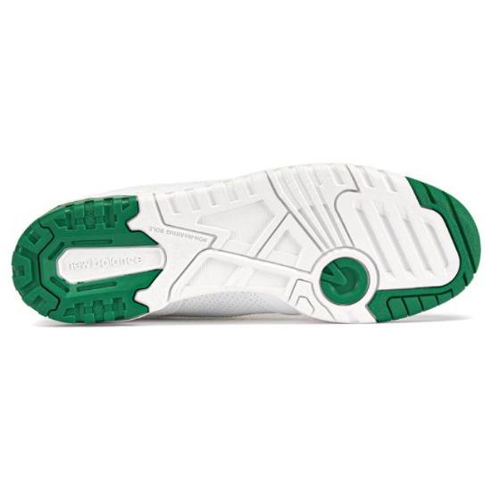 New Balance 550 Бело-зеленые унисекс кроссовки BB550SWB