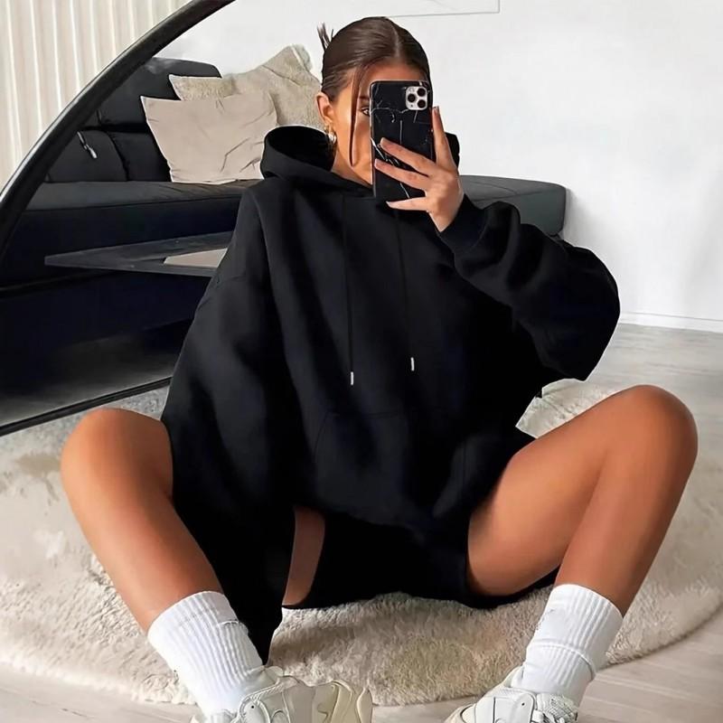 Unisex Oversized Hooded Sweatshirt With Anime Print Streetwear Style Fall Winter Casual Top