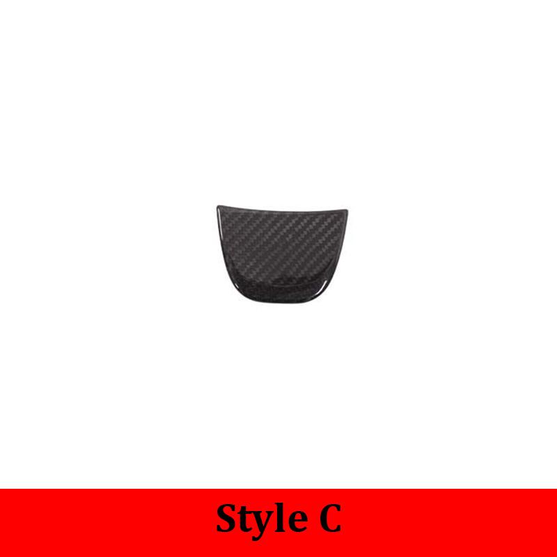 For Fiat 500 2016-2025 2026 Real Carbon Fiber Car Steering Wheel Button Frame Panel Cover Trim Sticker Car Accessories