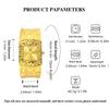 YaLaLuSi Gold Open Cuff Women Watch Square Green Dial Crystal Quartz Wrist Watch Luxury Gift Watch For Her