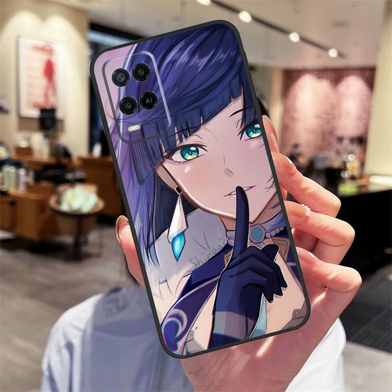 Чехол Yelan Genshin Impact для Oppo A78 A98 A79 A18 A38 A58 A40 A60 A80 A16 A76 A96 A15 A74 A94 A54 A17 A77