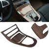 2Pcs Console Gear Shift Panel Cover Trim for Mercedes Benz E class W213 16 18 Walnut Brown Wood