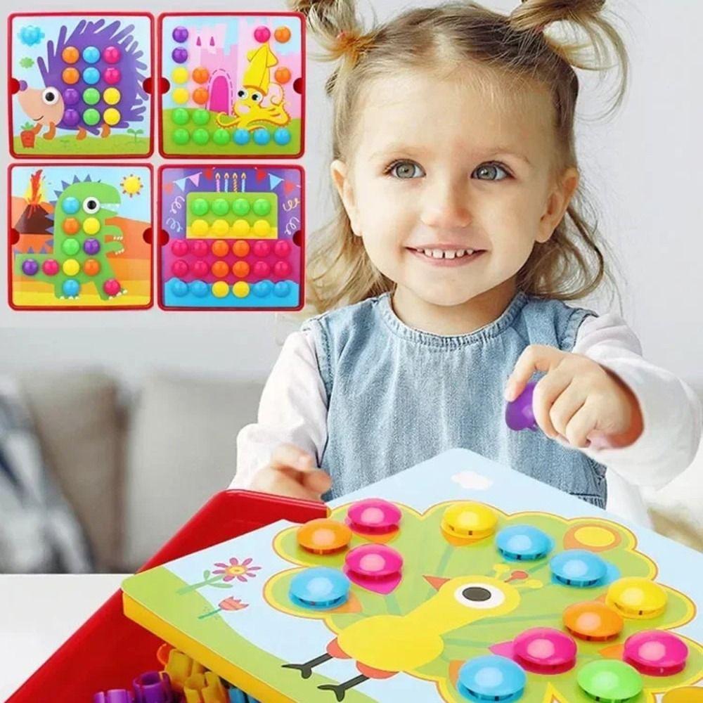 Cute Jigsaw Board Toy Cartoon Animal Color Matching Puzzles Baby Development