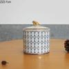 Керамическая банка для хранения с крышками, позолоченная чашка для свечи, емкость для хранения ватных палочек, чашки для ароматов, косметические контейнеры, украшение для стола