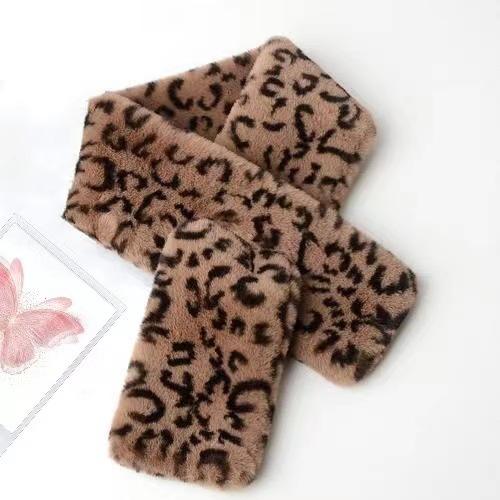 Женский зимний меховой шарф, однотонный, с крестиком, корейская версия, утолщенный, мягкий, плюшевый, воротник, рождественский шарф