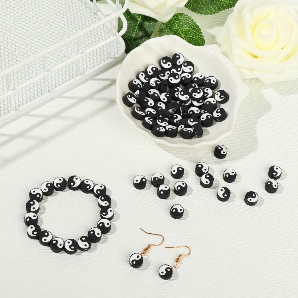 Ожерелье Сплетни Мир Рукоделие Бусины Глаза Инь Ян Бусины Тай Чи Бусины DIY Изготовление ювелирных изделий