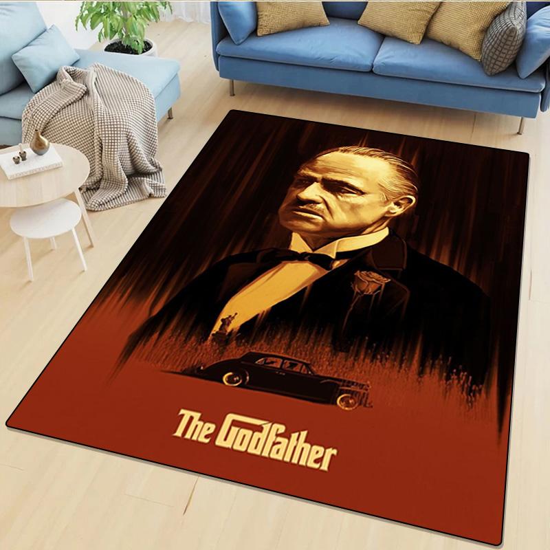 1Pc The Godfather Print Rug - home decoration Carpet For Living Room Bedroom Flooring Computer Chair Area Rug