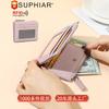 Новый женский короткий кошелек для карт с узором личи, на молнии, для мелочи, многофункциональный, простой