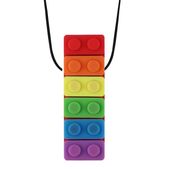 Детская молярная палочка пищевой силиконовый радужный строительный блок со шнуром предотвращает проглатывание