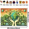 Earth-hugging polyester banner, 8x6 feet, multi-functional party decorationDJH