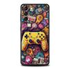Игровой контроллер Графический чехол для телефона Для Samsung Galaxy S26 Ultra S25 Plus S24 FE S23 S22 5G S21 S20 Чехол Черный Мягкий