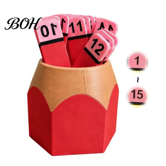 Classroom Teaching Tools Kids Pencil Number Counting Set, Stick & Shape Shaped Storage Bucket Container, Educational Learning for Toddlers Preschool
