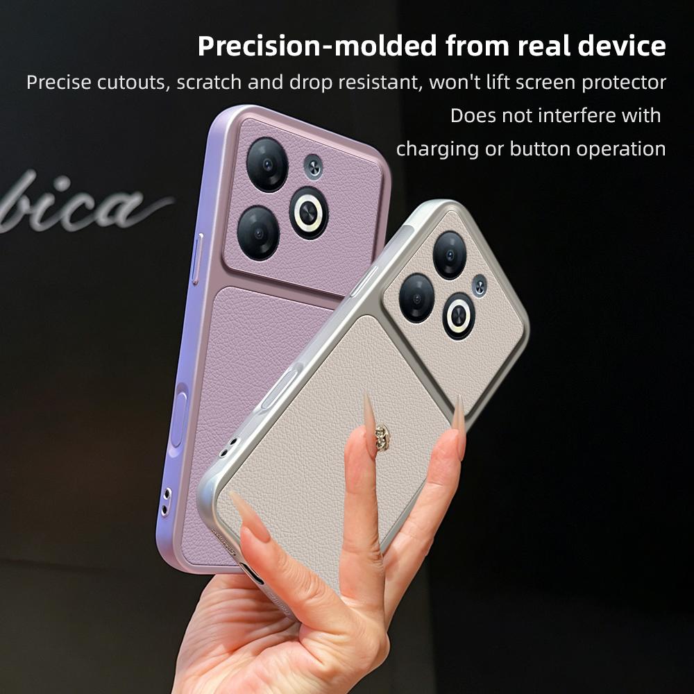 Чехол для Infinix Smart 8 Чехол для Infinix Smart 8 HD Plus Кожаный Чехол Роскошный Чехол с Защитой Камеры Матовая Кожаная Задняя Крышка