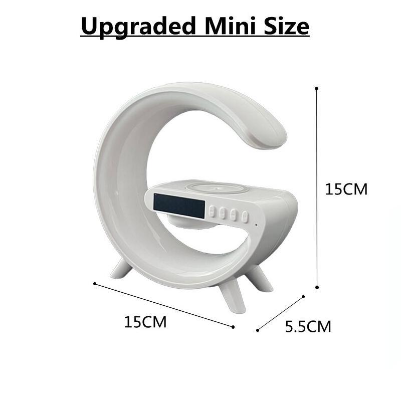 1 шт., умная Bluetooth звуковая машина, светодиодная лампа с беспроводным зарядным устройством, атмосферная лампа с управлением через приложение для украшения дома в спальне